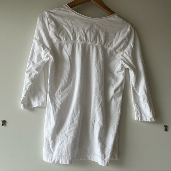 Johnny was basic white 3/4 sleeve cotton shirt - Picture 4 of 4